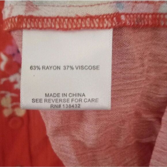 Mod Cloth Breezy Tendency Crop Top Floral Tie Front Oversized Drapey Size 2X - Picture 10 of 10